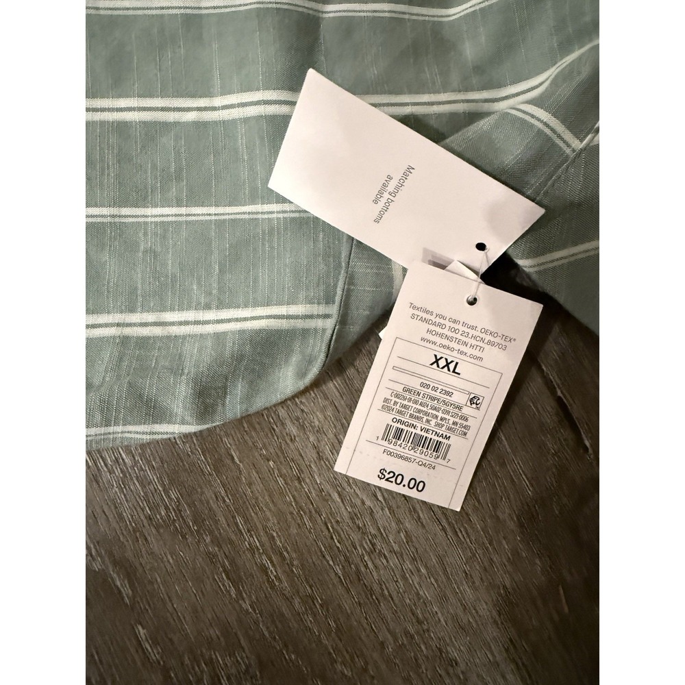 Auden Women's XXL Long Sleeve Sleep Shirt  Button Front, Notch Collar & Shorts - Picture 7 of 10